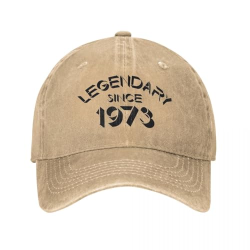 YCYLYLYC Neutral Retro Legendär Seit 1973 50. Geburtstag Baseballkappe Unisex Distressed Washed Snapback Cap Fifty 50 Jahre alt Hüte Caps Geschenk YCYLYLYC Neutral Retro Legendär Seit 1973 50. Geburtstag Baseballkappe Unisex Distressed Washed Snapback Cap Fifty 50 Jahre alt Hüte Caps Geschenk von YCYLYLYC