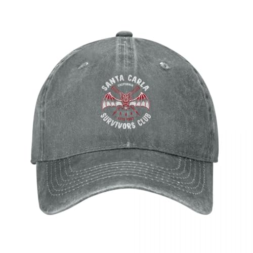 YCYLYLYC Santa Carla Survivors Club The Lost Jungen Baseballmützen Männer Frauen Distressed Denim Snapback Cap Unstructured Soft Caps Hut von YCYLYLYC