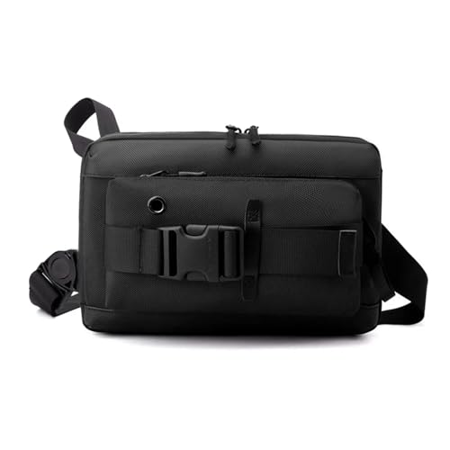 YChoolco Taktische Schultertasche for Herren Umhängetasche mit Kabelloch for Aufhängen Verstellbare Brusttasche for Wandern Camping Und Angeln(Balck) von YChoolco