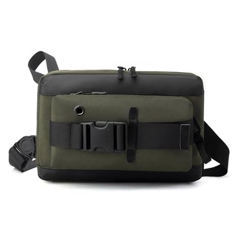 YChoolco Taktische Schultertasche for Herren Umhängetasche mit Kabelloch for Aufhängen Verstellbare Brusttasche for Wandern Camping Und Angeln(Green) von YChoolco