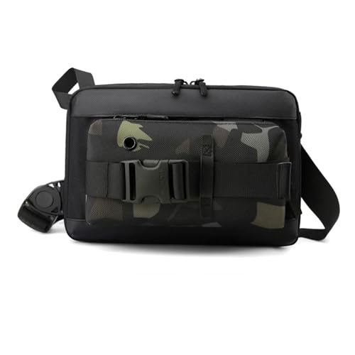 YChoolco Taktische Schultertasche for Herren Umhängetasche mit Kabelloch for Aufhängen Verstellbare Brusttasche for Wandern Camping Und Angeln(MCBK) von YChoolco
