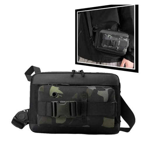 YChoolco Taktische Schultertasche for Herren Umhängetasche mit Kabelloch for Aufhängen Verstellbare Brusttasche for Wandern Camping Und Angeln von YChoolco