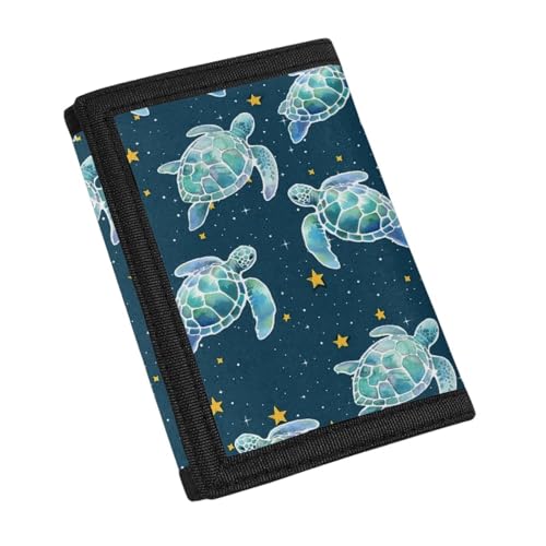 YDFISH Sea Turtle Trifold Wallet Lightweight Small Wallet with Card and Cash Pockets Scratch Resistant Leather Wallet with Hook and Loop Birthday Gifts for Kids, Meeresschildkröte YDFISH Sea Turtle Trifold Wallet Lightweight Small Wallet with Card and Cash Pockets Scratch Resistant Leather Wallet with Hook and Loop Birthday Gifts for Kids, Meeresschildkröte von YDFISH