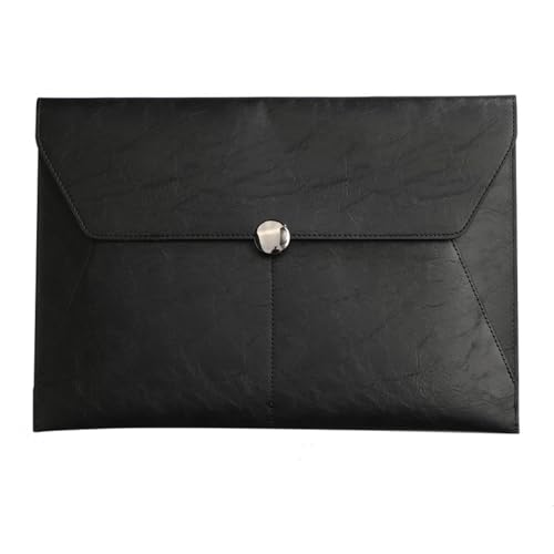 Umschlagmappe Tasche, Dokumentenmappe, Organizer, Umschlaghülle aus PU-Leder, 240 x 347 mm, Mehrfarbig, 2 Stück(Black) von YDHSIKK