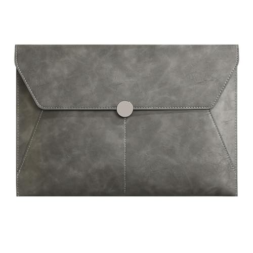 Umschlagmappe Tasche, Dokumentenmappe, Organizer, Umschlaghülle aus PU-Leder, 240 x 347 mm, Mehrfarbig, 2 Stück(Grey) von YDHSIKK