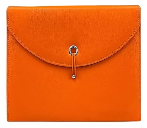 Umschlagmappe Tasche, Dokumentenmappe aus PU-Leder, Mehrfarbig, 33 x 25 x 4,5 cm(Orange) von YDHSIKK