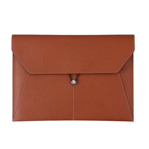 Umschlagmappe Tasche, Dokumententasche PU-Leder A4 Aktenordner Organizer 33x23,5cm Mehrfarbig 3er-Pack(Dark Brown) von YDHSIKK