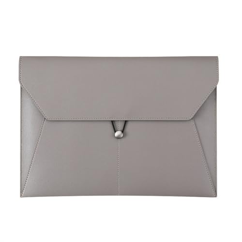 Umschlagmappe Tasche, Dokumententasche PU-Leder A4 Aktenordner Organizer 33x23,5cm Mehrfarbig 3er-Pack(Grey) von YDHSIKK
