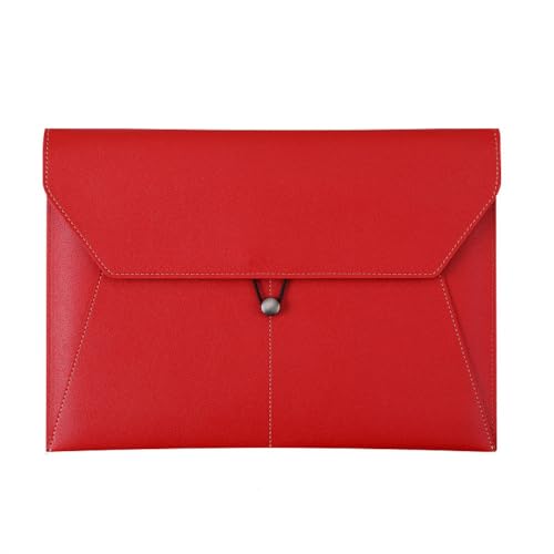 Umschlagmappe Tasche, Dokumententasche PU-Leder A4 Aktenordner Organizer 33x23,5cm Mehrfarbig 3er-Pack(Red) von YDHSIKK