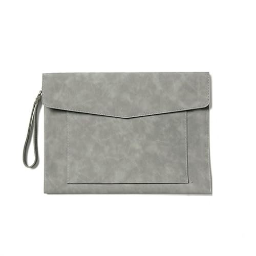 Umschlagmappe Tasche, Dokumententasche aus PU-Leder, 330 x 240 mm, Mehrfarbig, 2er-Pack(Grey) von YDHSIKK