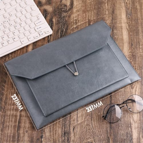 Umschlagmappe Tasche, Dokumententasche aus PU-Leder, 337 x 237 mm, Mehrfarbig, 2er-Pack(Grey) von YDHSIKK