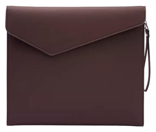 Umschlagmappe Tasche, Dokumententasche aus PU-Leder, 345 x 275 mm, Mehrfarbig, A4-Datei-Organizer for Business, Zuhause, Reisen(Brown) von YDHSIKK