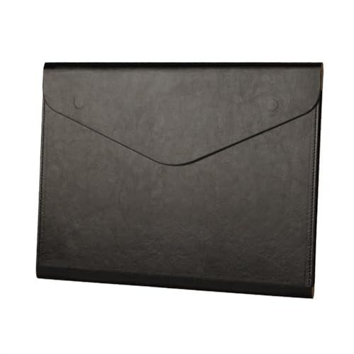 Umschlagmappe Tasche, Dokumententasche aus PU-Leder, A4, 330 x 252 mm, Schwarz/Braun, mehrere Stile, 2er-Pack(Black,Style 1) von YDHSIKK