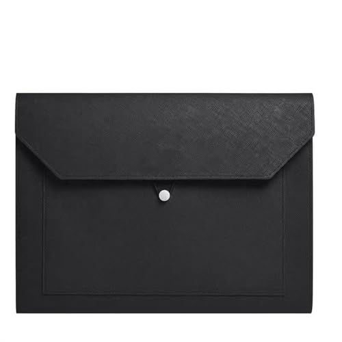 Umschlagmappe Tasche, Dokumententasche aus PU-Leder, Größe A4, 330 x 245 mm, Mehrfarbig(Black) von YDHSIKK