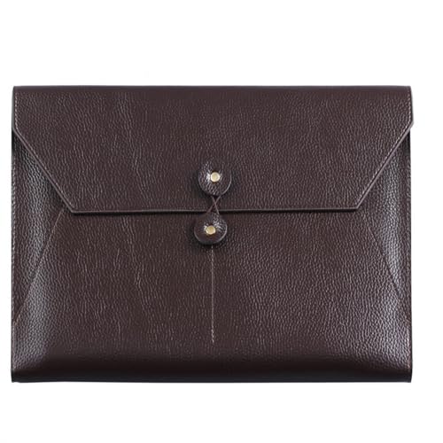 Umschlagmappe Tasche, Leder-Dokumentenhalter, Dateiordner, Organizer, Tasche, 335 x 240 mm, Mehrfarbig(Brown) von YDHSIKK