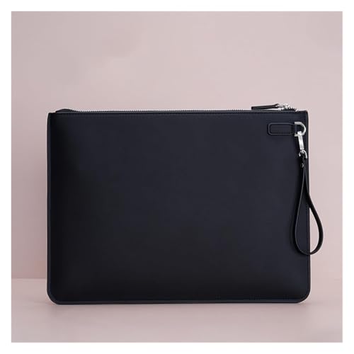 Umschlagmappe Tasche, Lederumschlag Bargeld Brieftasche Dokumentenhalter Dateiordner A4 Business Datei Beutel Multicolor 24,8 x 34,5 cm(Black) von YDHSIKK