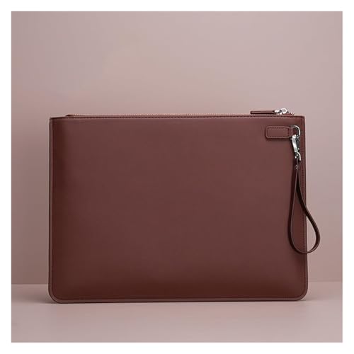 Umschlagmappe Tasche, Lederumschlag Bargeld Brieftasche Dokumentenhalter Dateiordner A4 Business Datei Beutel Multicolor 24,8 x 34,5 cm(Brown) von YDHSIKK