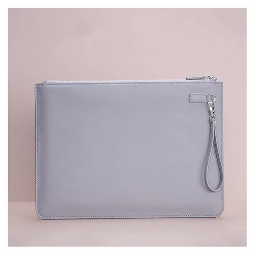 Umschlagmappe Tasche, Lederumschlag Bargeld Brieftasche Dokumentenhalter Dateiordner A4 Business Datei Beutel Multicolor 24,8 x 34,5 cm(Grey) von YDHSIKK
