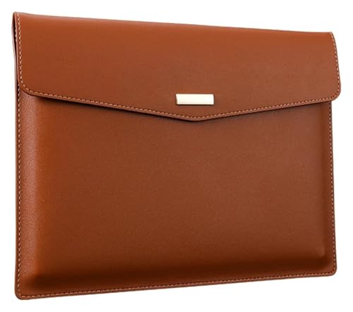 Umschlagmappe Tasche, Mehrfarbiger 33x24.3cm PU-Leder-A4-Dokumentenhalter-Aktenbeutel(Brown) von YDHSIKK