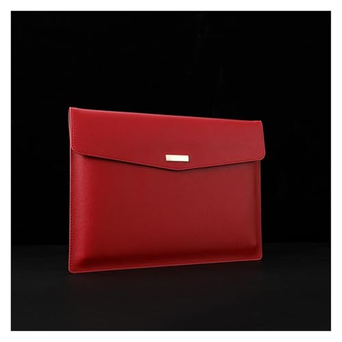 Umschlagmappe Tasche, Mehrfarbiger 33x24.3cm PU-Leder-A4-Dokumentenhalter-Aktenbeutel(Red) von YDHSIKK