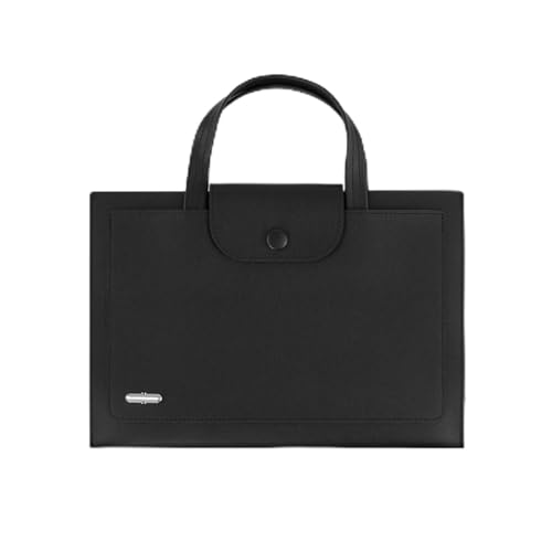 Umschlagmappe Tasche, PU-Dokumentenhalter, Datei-Organizer-Tasche, Mehrfarbig, 25 x 36 cm(Black) von YDHSIKK