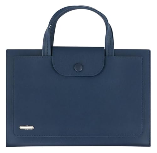 Umschlagmappe Tasche, PU-Dokumentenhalter, Datei-Organizer-Tasche, Mehrfarbig, 25 x 36 cm(Blue) von YDHSIKK