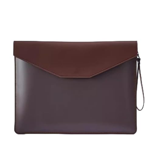Umschlagmappe Tasche, PU-Dokumententasche, Datei-Organizer, Mehrfarbig, 26,1 x 34,2 cm(Brown) von YDHSIKK