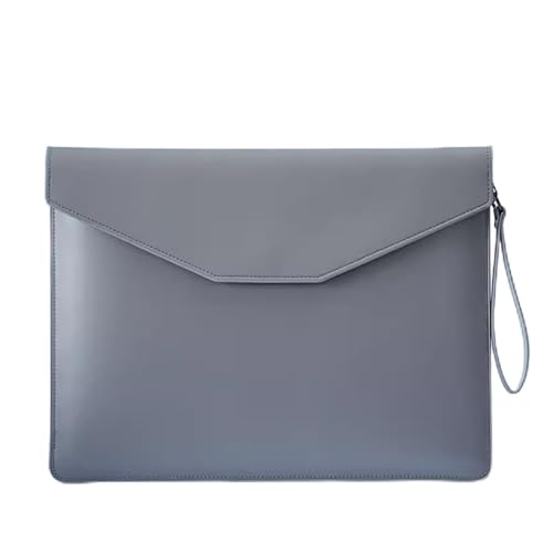 Umschlagmappe Tasche, PU-Dokumententasche, Datei-Organizer, Mehrfarbig, 26,1 x 34,2 cm(Grey) von YDHSIKK