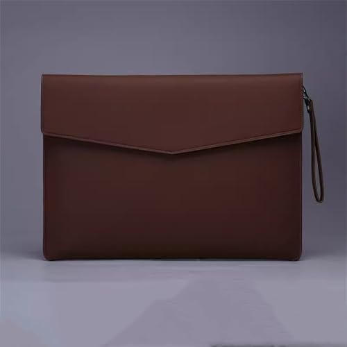 Umschlagmappe Tasche, PU-Leder-Dokumentenbeutel-Organisator Multicolor 25.1x34.5cm for Büro-Heimschule(Brown) von YDHSIKK