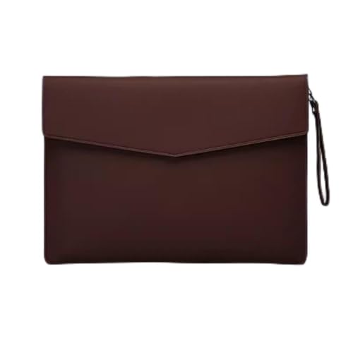 Umschlagmappe Tasche, PU-Leder-Dokumentenbeutel-Organisator Multicolor 25.1x34.5cm for Büro-Heimschule(Brown) von YDHSIKK