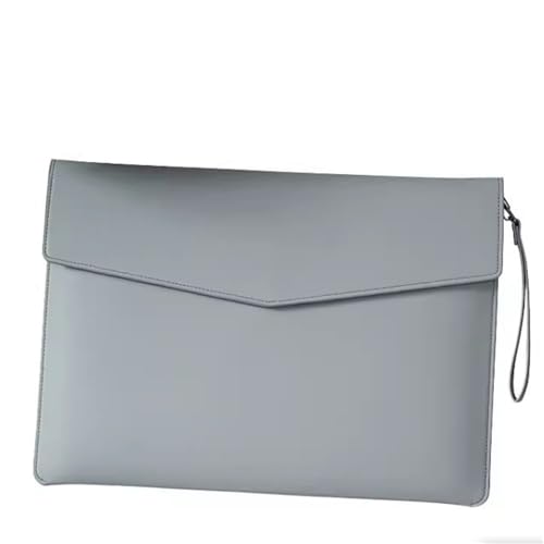 Umschlagmappe Tasche, PU-Leder-Dokumentenbeutel-Organisator Multicolor 25.1x34.5cm for Büro-Heimschule(Grey) von YDHSIKK