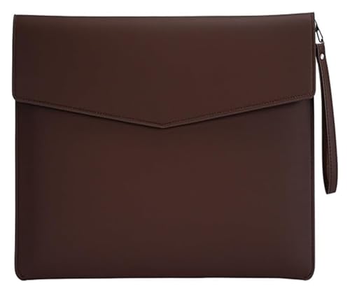 Umschlagmappe Tasche, PU-Leder-Dokumentenhalter, Dateiordner, Organizer-Tasche, Mehrfarbig, 345 x 250 mm(Brown) von YDHSIKK