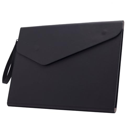 Umschlagmappe Tasche, PU-Leder-Dokumentenordner-Umschlagtasche 32x25cm Multicolor 2er-Pack(Black) von YDHSIKK