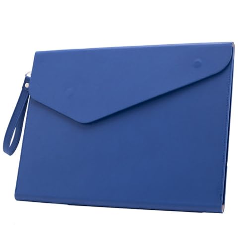 Umschlagmappe Tasche, PU-Leder-Dokumentenordner-Umschlagtasche 32x25cm Multicolor 2er-Pack(Blue) von YDHSIKK