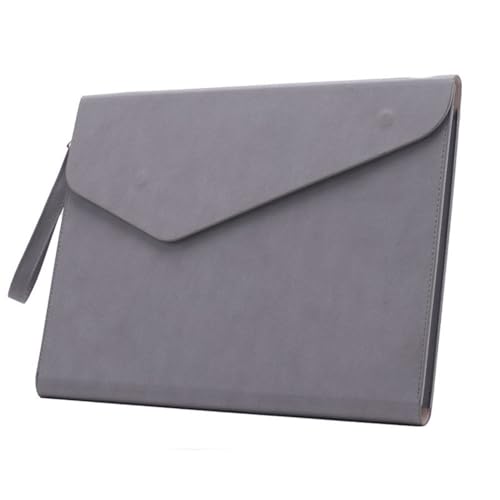 Umschlagmappe Tasche, PU-Leder-Dokumentenordner-Umschlagtasche 32x25cm Multicolor 2er-Pack(Grey) von YDHSIKK