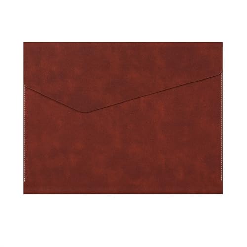 Umschlagmappe Tasche, PU-Leder-Dokumententasche-Organizer zur Aktenaufbewahrung, 34 x 26 cm, Mehrfarbig, 2er-Pack(Brown) von YDHSIKK