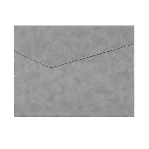 Umschlagmappe Tasche, PU-Leder-Dokumententasche-Organizer zur Aktenaufbewahrung, 34 x 26 cm, Mehrfarbig, 2er-Pack(Grey) von YDHSIKK