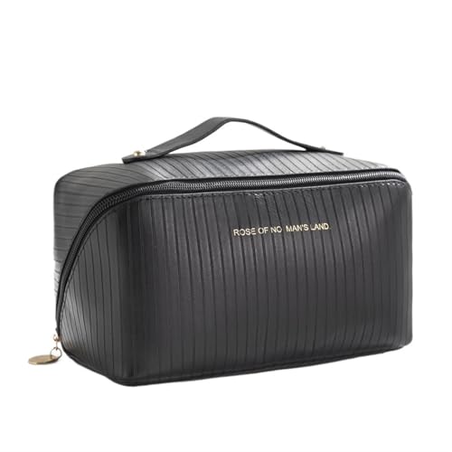 YDHSIKK Large Space Portable Travel Cosmetics Bag Organizer with Pillow Shape for Makeup Storage(Black) von YDHSIKK