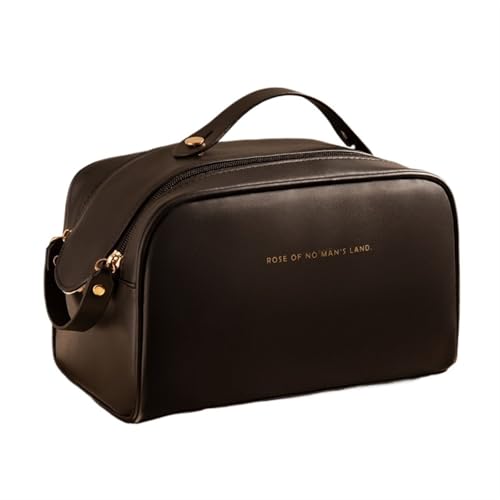 YDHSIKK Large Space Portable Travel Cosmetics Bag Organizer with Pillow Shape for Makeup Storage(Black) von YDHSIKK