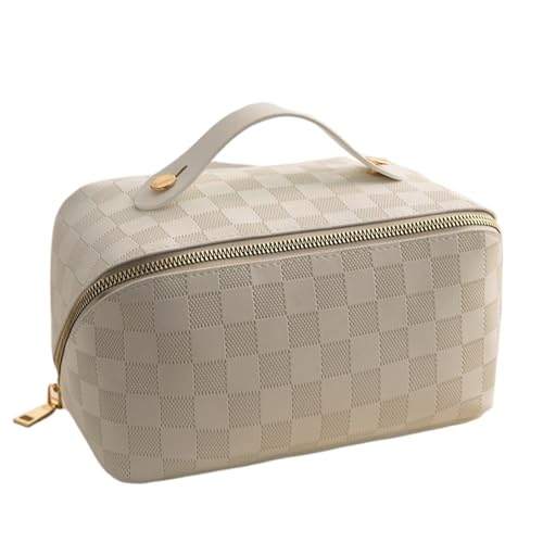YDHSIKK Large Space Portable Travel Cosmetics Bag Organizer with Pillow Shape for Makeup Storage(White) von YDHSIKK