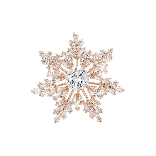 Schneeflocken-Brosche für Damen, Perlen-Broschen, Nadeln, Schneeflocken-Schmuck für Damen und Herren, Geschenk, Kupfer, Zirkonia Schneeflocken-Brosche für Damen, Perlen-Broschen, Nadeln, Schneeflocken-Schmuck für Damen und Herren, Geschenk, Kupfer, Zirkonia von YDOIIU
