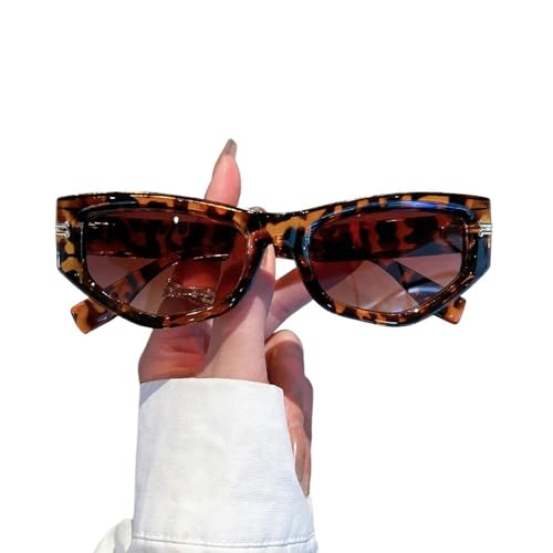 YDRABFLE Damen-Sonnenbrille Vintage Cat Eye Sonnenbrille Männer Frauen In Unregelmäßigem Verlauf Brillen Schatten Sonnenbrille-Leopard-Gradiententee-Wie Das Bild Zeigt von YDRABFLE