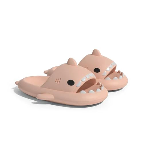 YDRABFLE Hai-Hausschuhe Hai Hausschuhe Frauen Männer Hai Strand Sandalen Badezimmer Anti-Rutsch Hausschuhe Paar Haus Wohnungen Hausschuhe-Rosa 3,5Cm-36-37(22.5-23Cm) von YDRABFLE