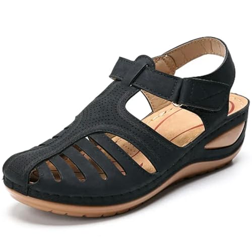 YDRABFLE Sandalen Für Damen Frauen Sandalen Neue Sommer Schuhe Frau Heels Sandalen Für Wedgescasual Gladiator Plattform Schuhe-Braun-37 von YDRABFLE