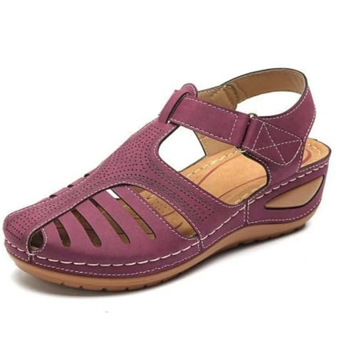 YDRABFLE Sandalen Für Damen Frauen Sandalen Neue Sommer Schuhe Frau Heels Sandalen Für Wedgescasual Gladiator Plattform Schuhe-Purple-36 von YDRABFLE