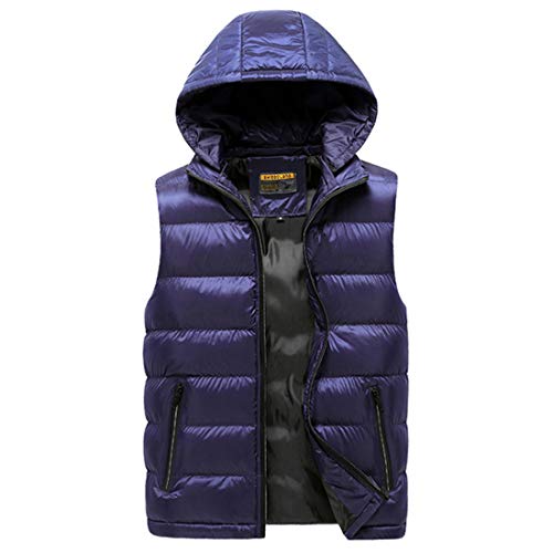 YDSH Herren Daunenweste mit Kapuze ärmellose Jacke Steppweste,Herren Weste Steppweste Daunenweste Bodywarmer Vest von YDSH