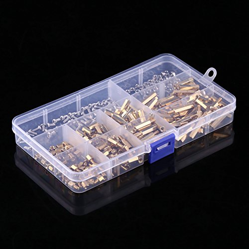 M2 M3 Messing Abstandshalter Mutter Abstandshalter, Messing Abstandshalter M2 Abstandshalter Set Sechskant Säule Weiblich Männlich Abstandshalter Schraubenmutter Sortiment Kit von YDuupxe