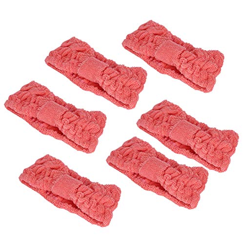 Stirnband, 6 Stück, Mikrofaser-Make-up-Haarband, Dusch-Stirnband, Make-up-Haarband, 8,1 X 17 Cm, Dehnbare Damen-Schleifen-Stirnbänder, Starke Wasseraufnahme, Zum Waschen des von YDuupxe