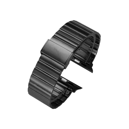 YDxingY Edelstahl Uhrenarmbänder Kompatibel mit Apple Watch 38mm/40mm/41mm/42mm(Serie 10), Armbänder Metall Ersatzarmband Zubehör, für iWatch SE Series 10 9 8 7 6 5 4 3 2 1 Ultra, Schwarz von YDxingY