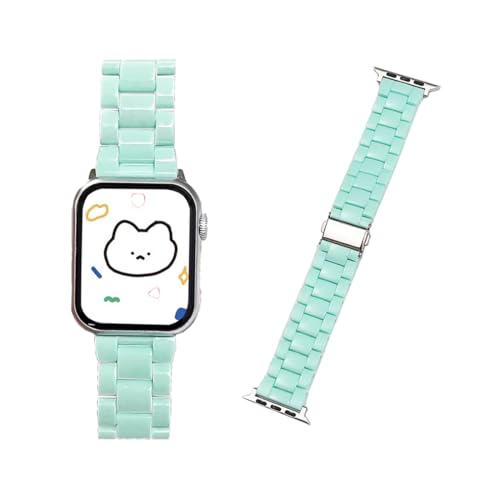 YDxingY Kompatible Apple Watch 38mm/40mm/41mm Uhrenarmbänder,Leicht Mode Harz Wasserdicht Ersatzband für Männer und Frauen,für Apple Watch SE Series 9 8 7 6 5 4 3 2 1,Grüner von YDxingY